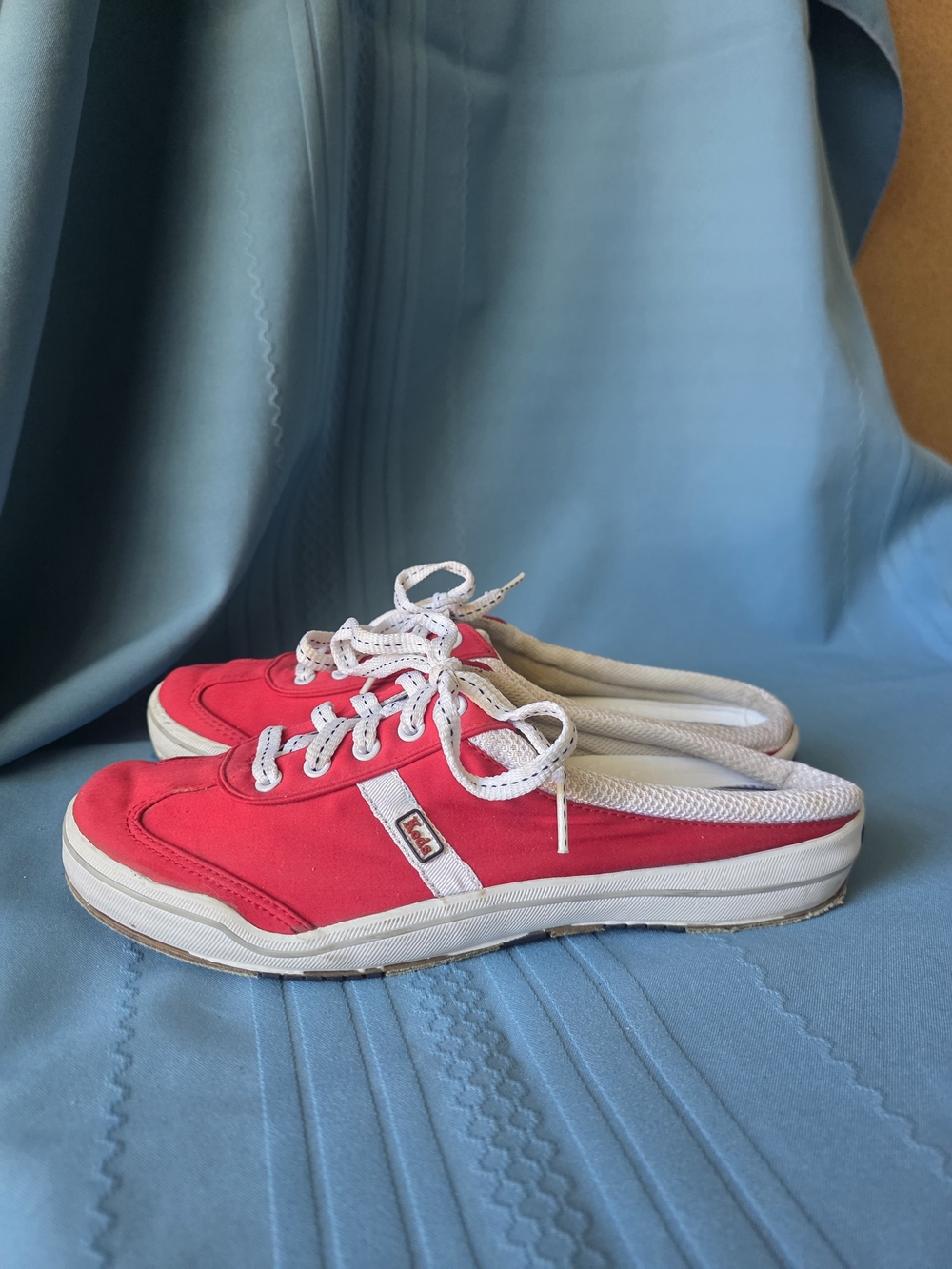 Keds Red Nylon Slip‑On Sneakers Women’s 10 Comfort Casual Shoes Lightweight